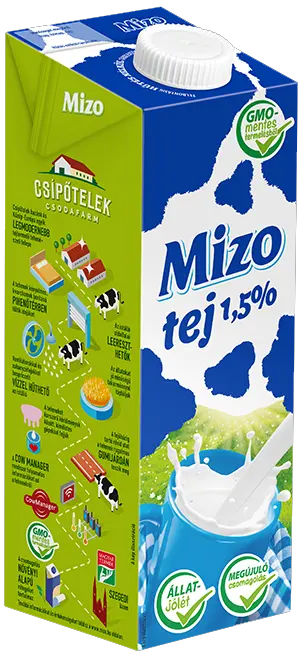 MIZO UHT TEJ 1,5% 1 L (EDGE) GMO MENTES